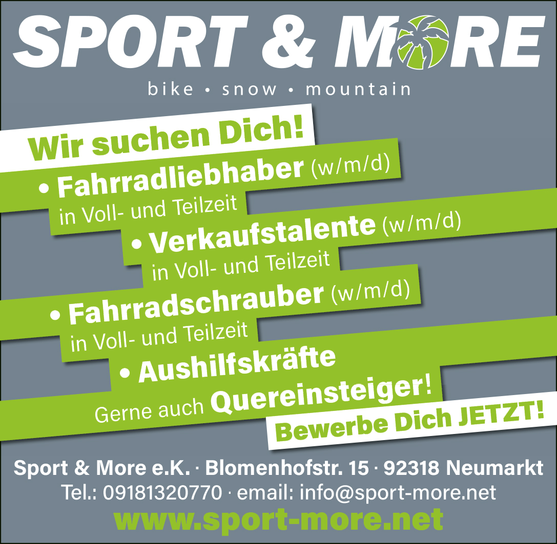 Sport more neumarkt bike ski wir suchen dich 